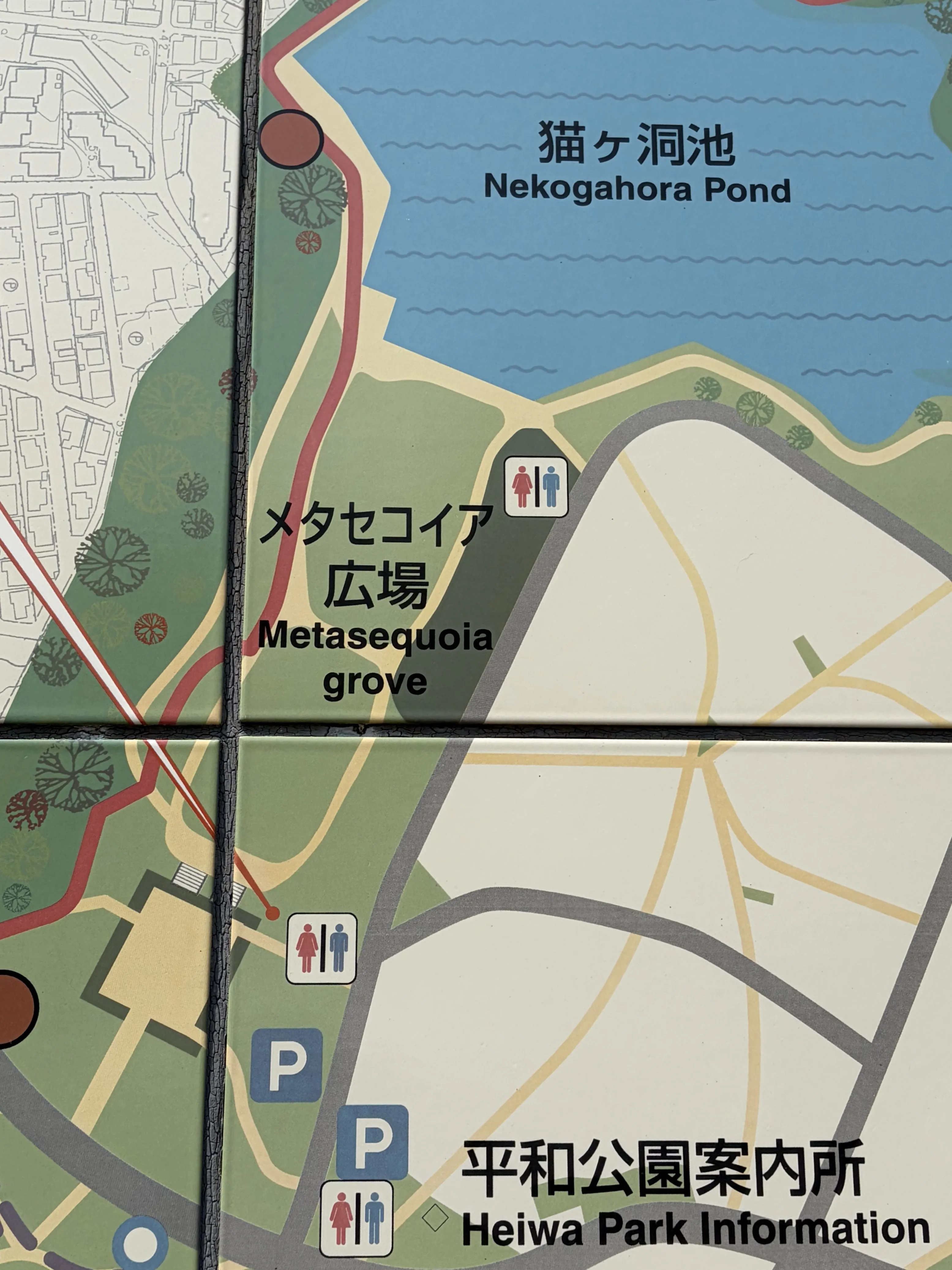 平和公園の駐車場マップ